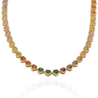 Colar Riviera Choker de Zircônia Colors | Ouro 18k