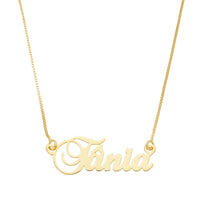 COLAR PERSONALIZADO COM NOME EXCLUSIVO FOLHEADO EM OURO 18K