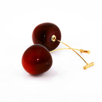 Brinco Cereja Cherry Folheado a Ouro