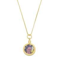 Colar personalizado cápsula baby com foto frente e verso | Banhado a Ouro 18k